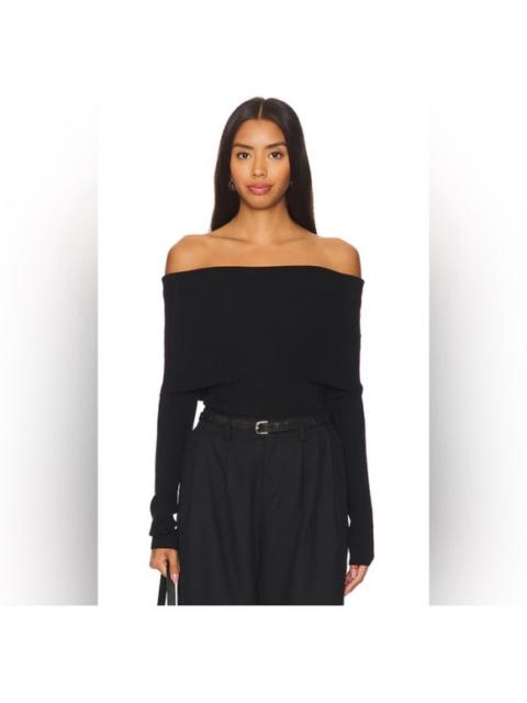 Other Designers NWT A.L.C. ALC Evelyn Merino Off Shoulder Top in Black Sz XS $450