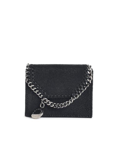 Stella McCartney Stella Mccartney Black 'Falabella Tri Fold' Wallet In 'Shaggy Deer' Women