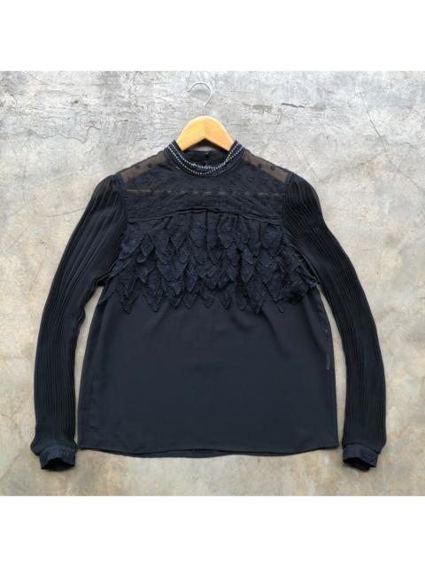 Comme Des Garçons Vintage GRANT EYE pleat please rhine stone shirt