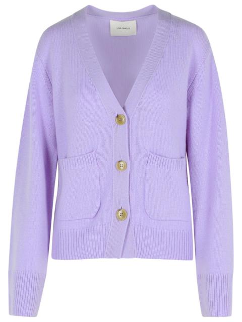 LISA YANG Lisa Yang 'Danni' Lavender Cashmere Cardigan Women