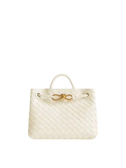Bottega Veneta BV Andiamo Small Sea Salt Leather Top Handle New