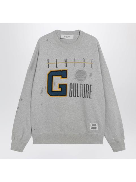 Golden Goose Golden Goose Grey Sweatshirt With College Logo Graphic Women