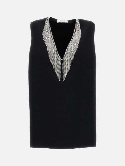 Sportmax Sportmax Women Sleeveless Cady Top With Rhinestone