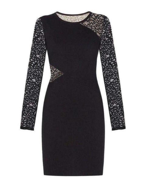 Other Designers Jorden Lace-Contrast Body-Con Dress
