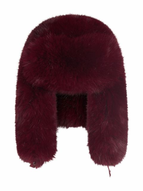 CYNTHIA ROWLEY Cynthia Rowley The Snow Bunny Faux Fur Trapper Hat in Burgundy at Nordstrom