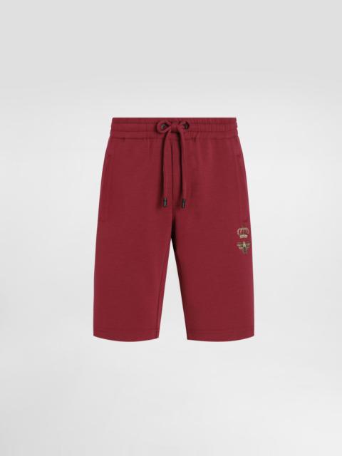 Dolce & Gabbana Jersey jogging shorts with embroidery