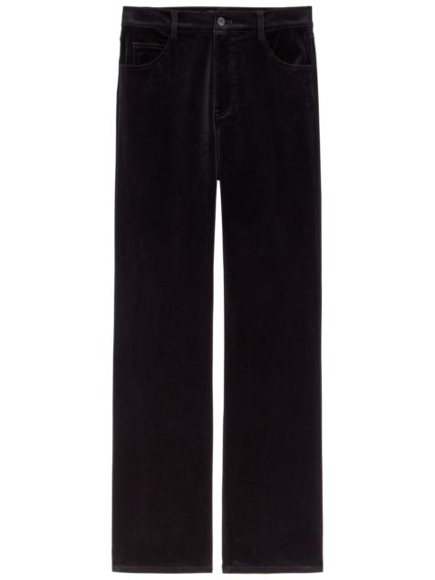 NILI LOTAN Nili Lotan Joan Straight-leg Velvet Trousers