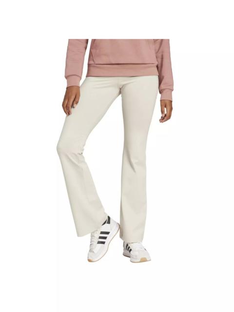 adidas Women's Essentials Small Logo Flared Leggings - Cream