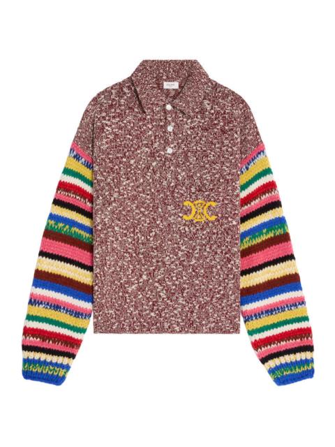 CELINE Celine Men Mouliné Cotton Polo Sweater