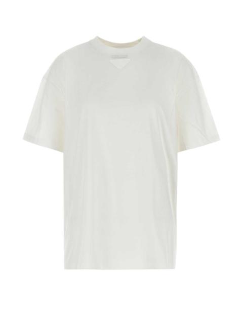 Prada Prada Women White Cotton Oversize T-Shirt