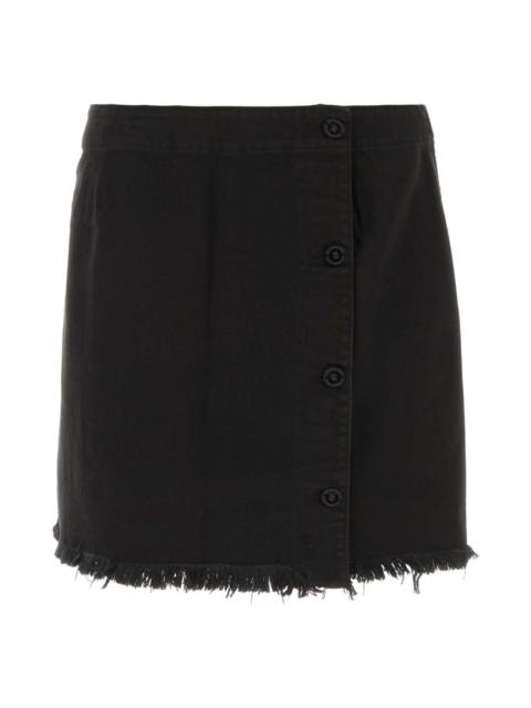 Raf Simons Black Denim Skirt