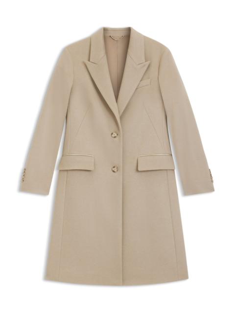 BOSS REGULAR-FIT COAT IN WOOL WITH PEAK LAPELS