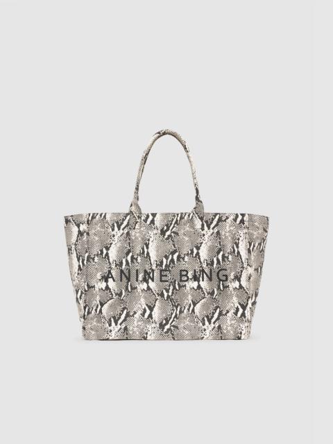 ANINE BING Leo Canvas Tote - Python