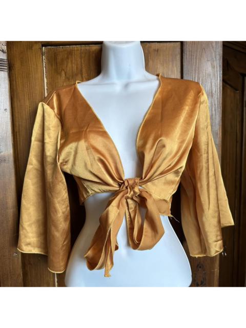 Other Designers Women's Gold and Orange Blouse
