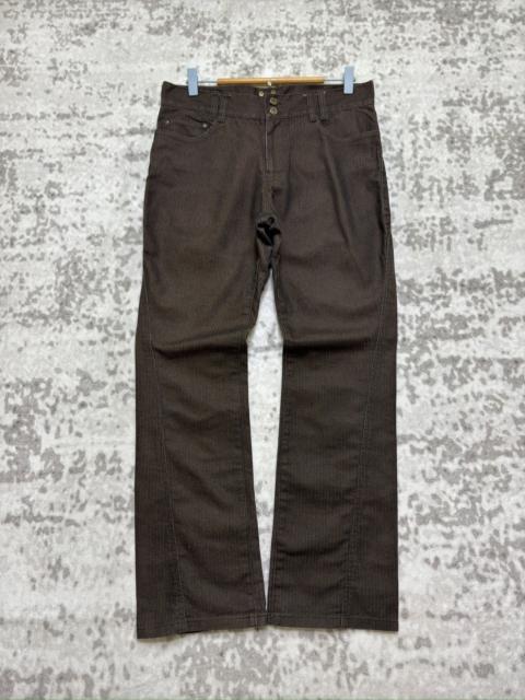 Hysteric Glamour Y2K OFUON Twisted Leg Reconstructed Stripe Flare Pants