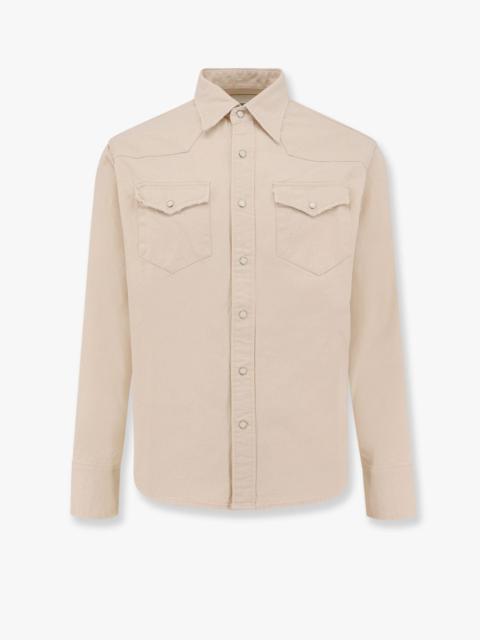 Tonywack Tonywack Washed Denim Distressed Western Shirt