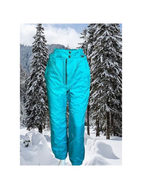 Vintage 80s 90s Mountain Goat Womens Snow Ski Pants Aqua Sz 10 Winter Pants HTTM