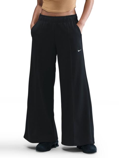 Nike Nike Sportswear Wide Leg Track Pants in 010 Black/sail at Nordstrom