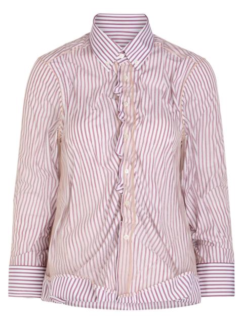 Maison Margiela Maison Margiela Layered Striped Cotton-poplin Shirt