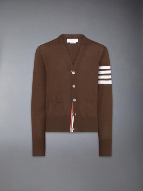 Thom Browne MERINO WOOL 4-BAR CLASSIC V-NECK CARDIGAN