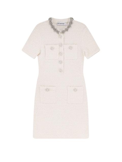 self-portrait Dress With Jewel Buttons