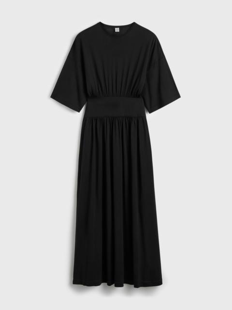 TOTEME Cotton silk tee dress black