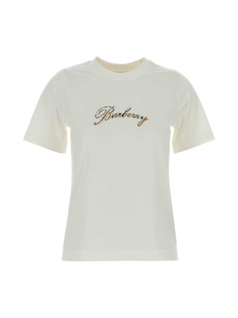 Burberry White Cotton T-shirt