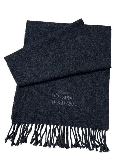 Vivienne Westwood NICE🔥AUTHENTIC VIVIENNE WESTWOOD BLACK WOOL MUFLER/SCARF