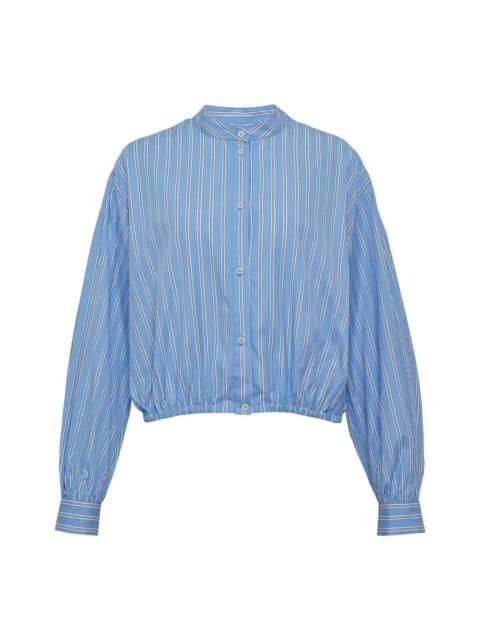 MSGM Stripe Balloon Sleeve Shirt
