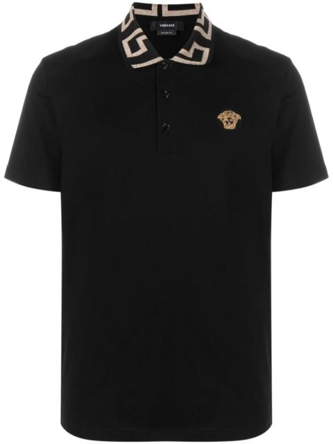 VERSACE Greca Short-sleeved Polo Shirt