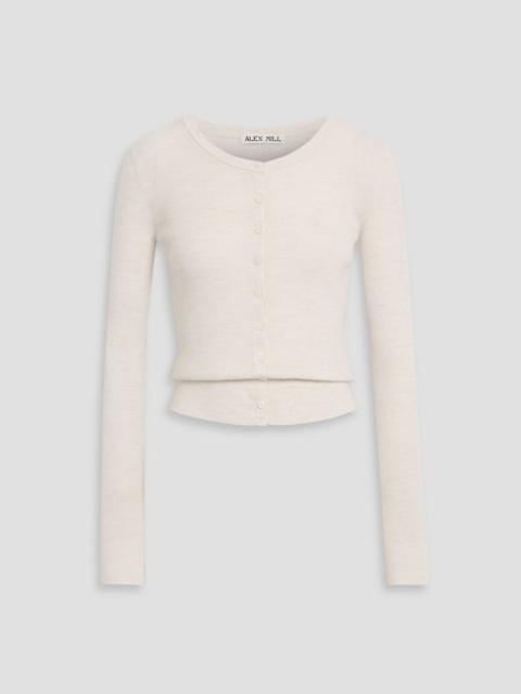 Other Designers Ava mélange ribbed wool cardigan