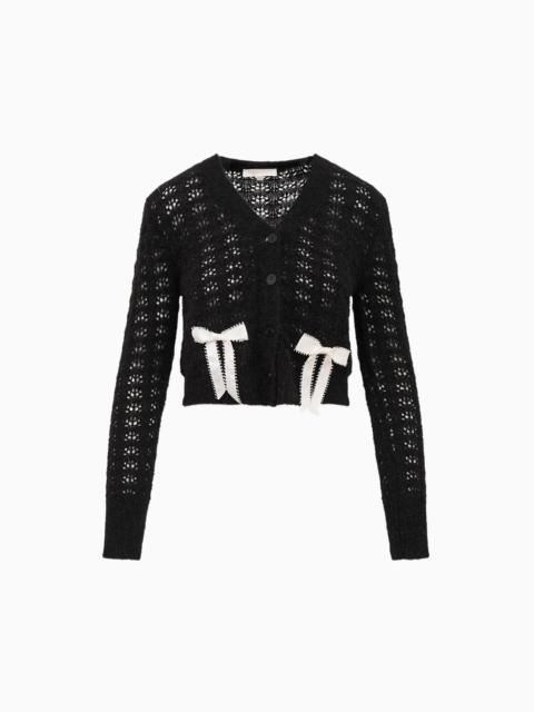 LoveShackFancy Lilly Alpaca-Blend Bow Cardigan