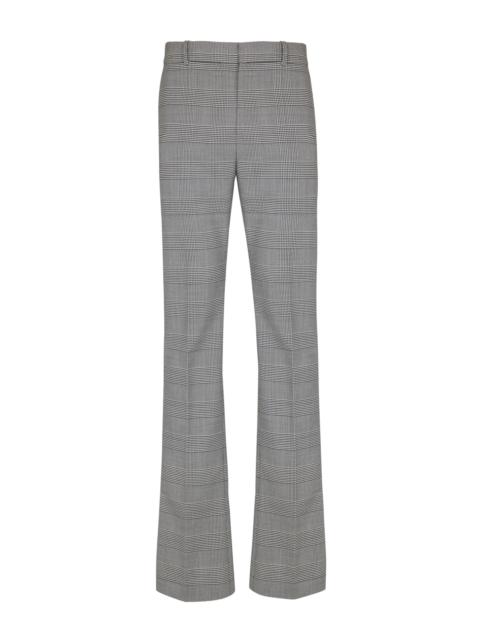 Balmain Balmain Darted trousers in Prince of Wales wool in Black at Nordstrom