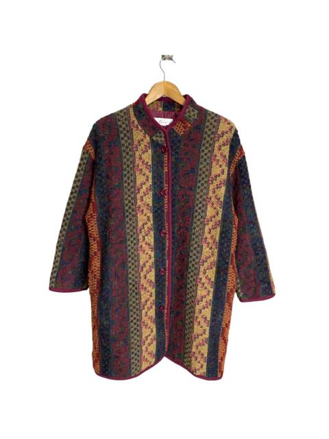 Other Designers Vintage Givy muticolor long knitwear wool jacket