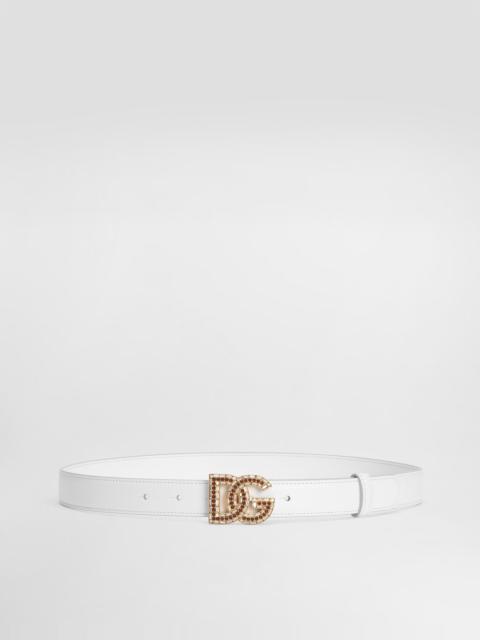Dolce & Gabbana Calfskin belt with DG logo