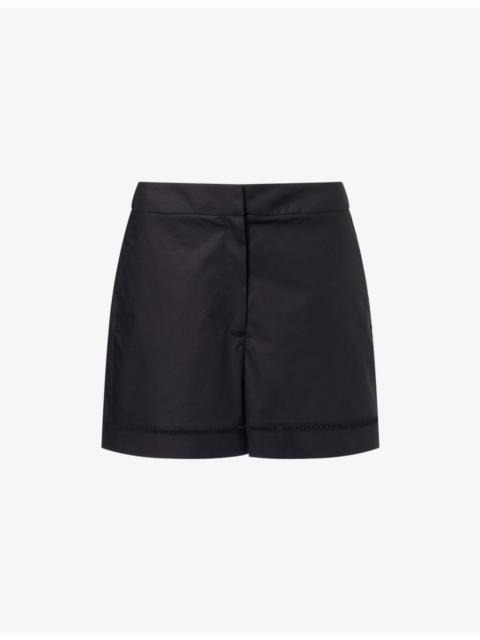 Theory Eyelet Cotton Poplin Shorts