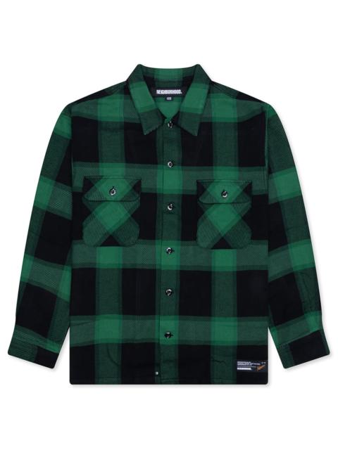 NEIGHBORHOOD BUFFALO CHECK SHIRT L/S - GREEN