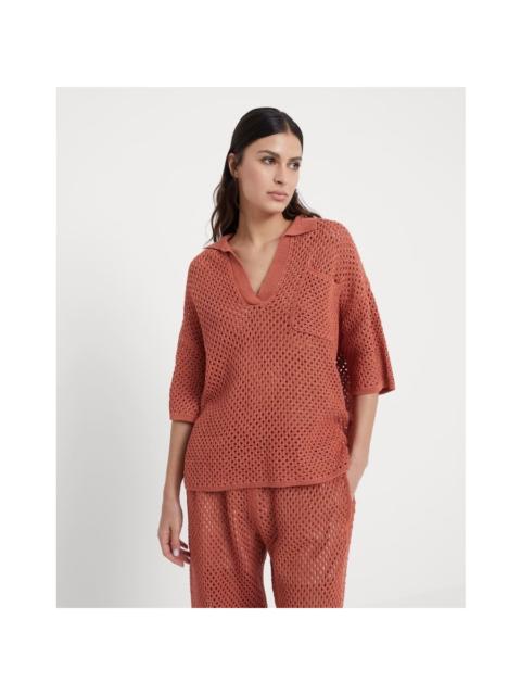Brunello Cucinelli Brunello Cucinelli Worust Openwork Cotton Sweater