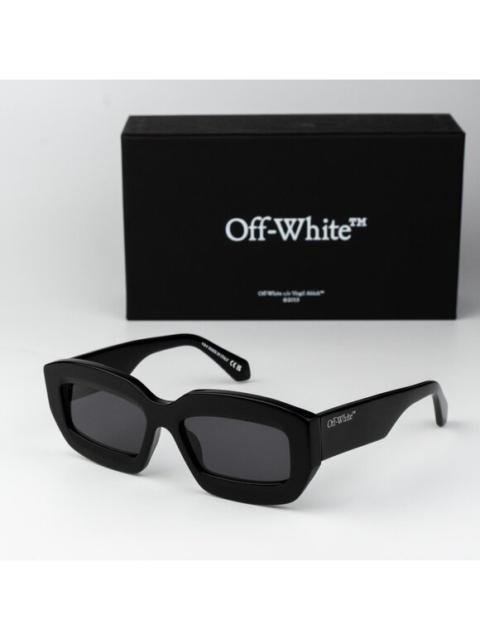 Off-White Off-White CHARLOTTE Men Sunglasses Black Grey Rectangle OERI138 CHARLOTTE 1007