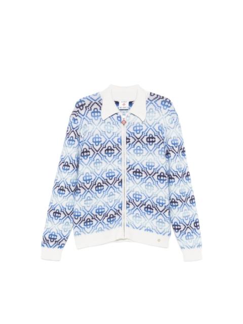 CASABLANCA ZIP-UP CARDIGAN