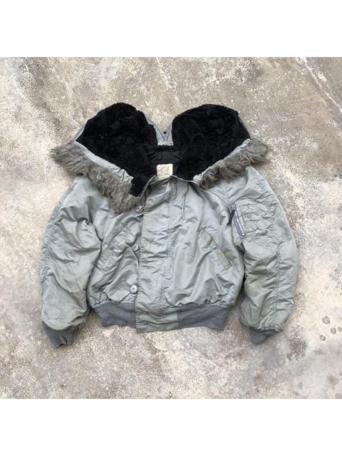 Other Designers Vintage - ALPHA INDUSTRIES N-2B Attached Hood Flight Jacket