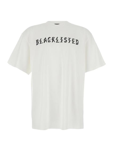 Other Designers 44 Label Group Men White Crew Neck T-Shirt With Large Logo On The Front And Back In Cotton Man