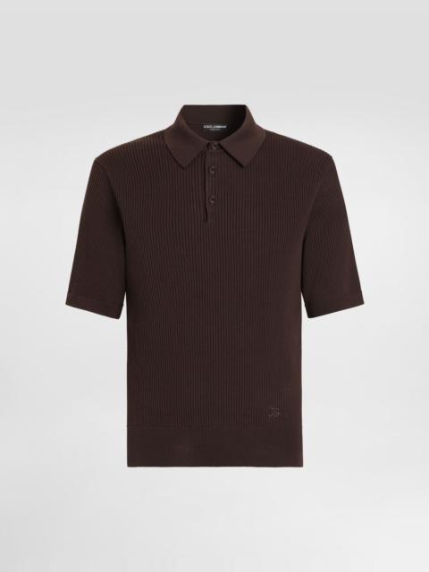 Dolce & Gabbana Micro-rib cotton polo shirt