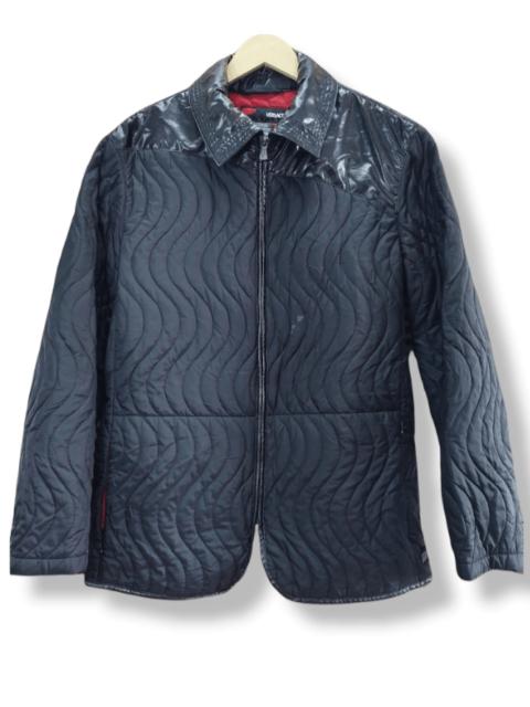 Other Designers Versace × Vintage - Versace Quilted Half Leather Light Jacket Italy