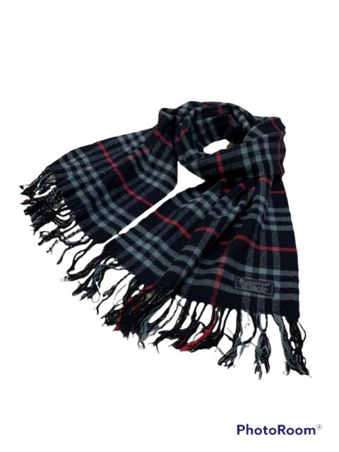 Other Designers Vintage - BURBERRYS LONDON CASHMERE BLUE NOVA CHECK MUFFLER SCARF