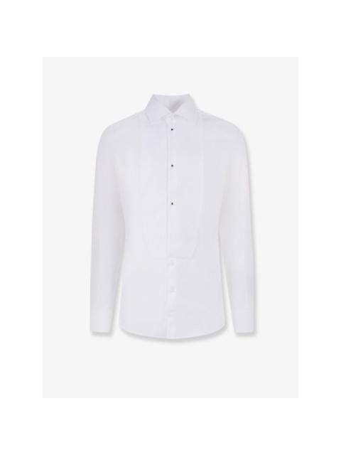 Dolce & Gabbana DOLCE & GABBANA White Cotton Tuxedo Shirt New & Authentic (M