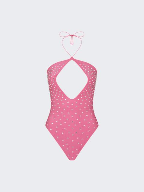Oséree Gem Necklace Maillot Flamingo Pink