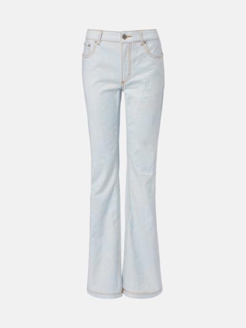 Etro Pegaso embroidered flared jeans