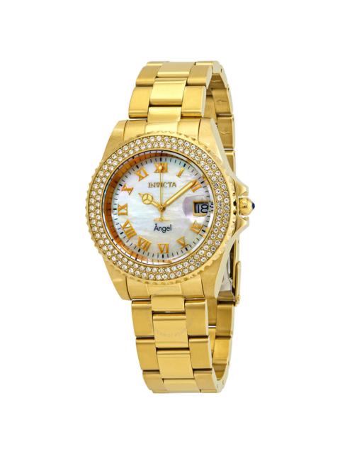 Invicta - Invicta Angel Crystal White Mother of Pearl Dial Ladies Watch 22875