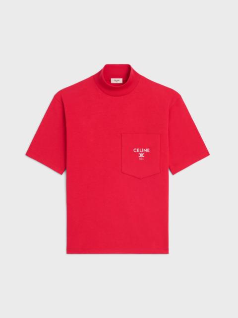 CELINE mock neck t-shirt IN cotton jersey